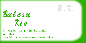 bulcsu kis business card